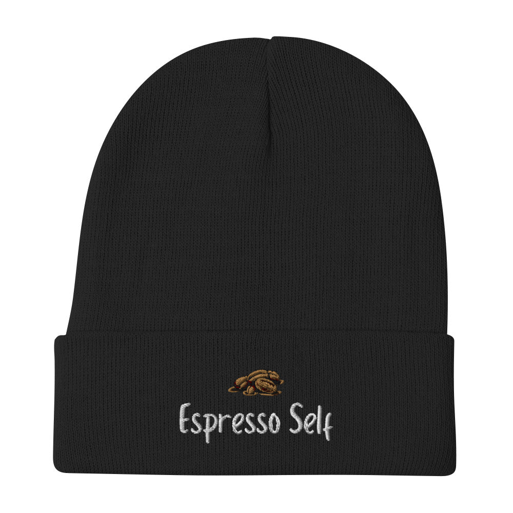 Espresso Self-Embroidered Beanie