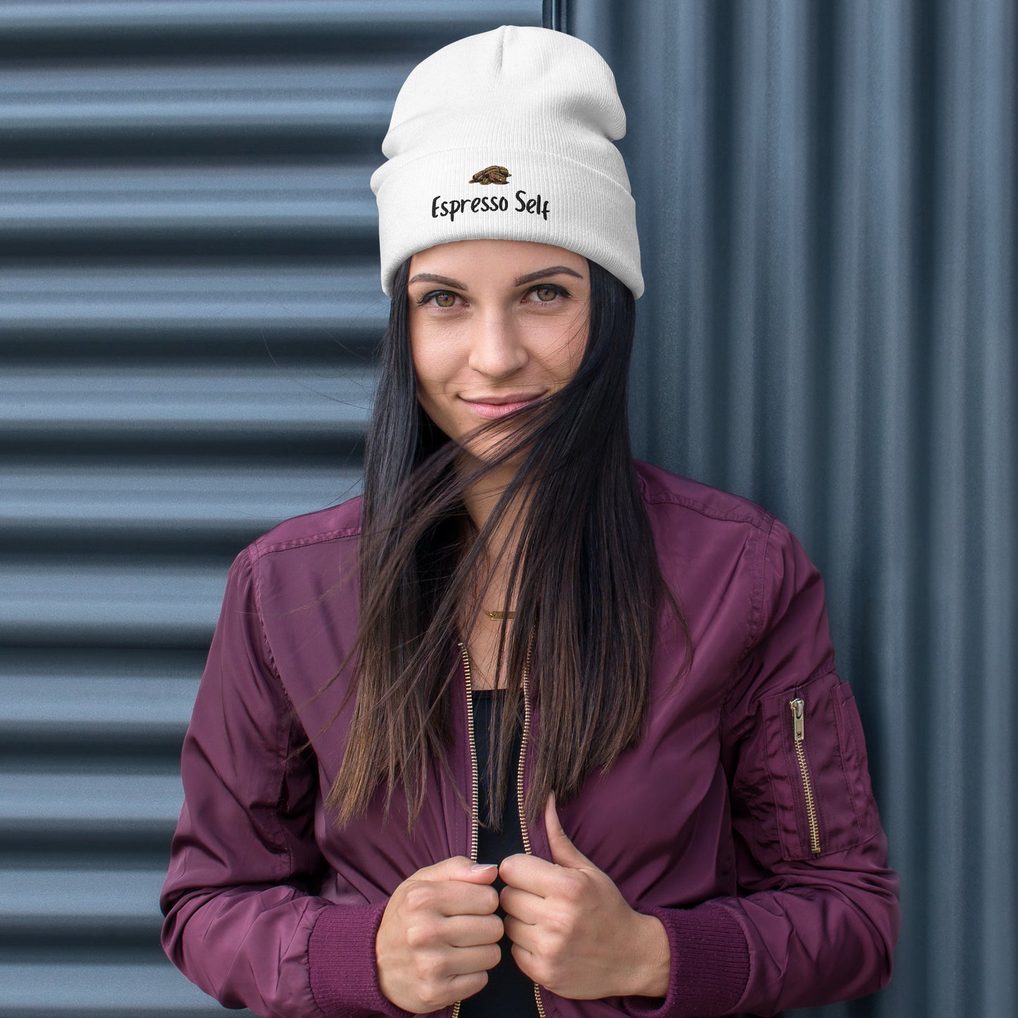 Expresso Self-Embroidered Beanie