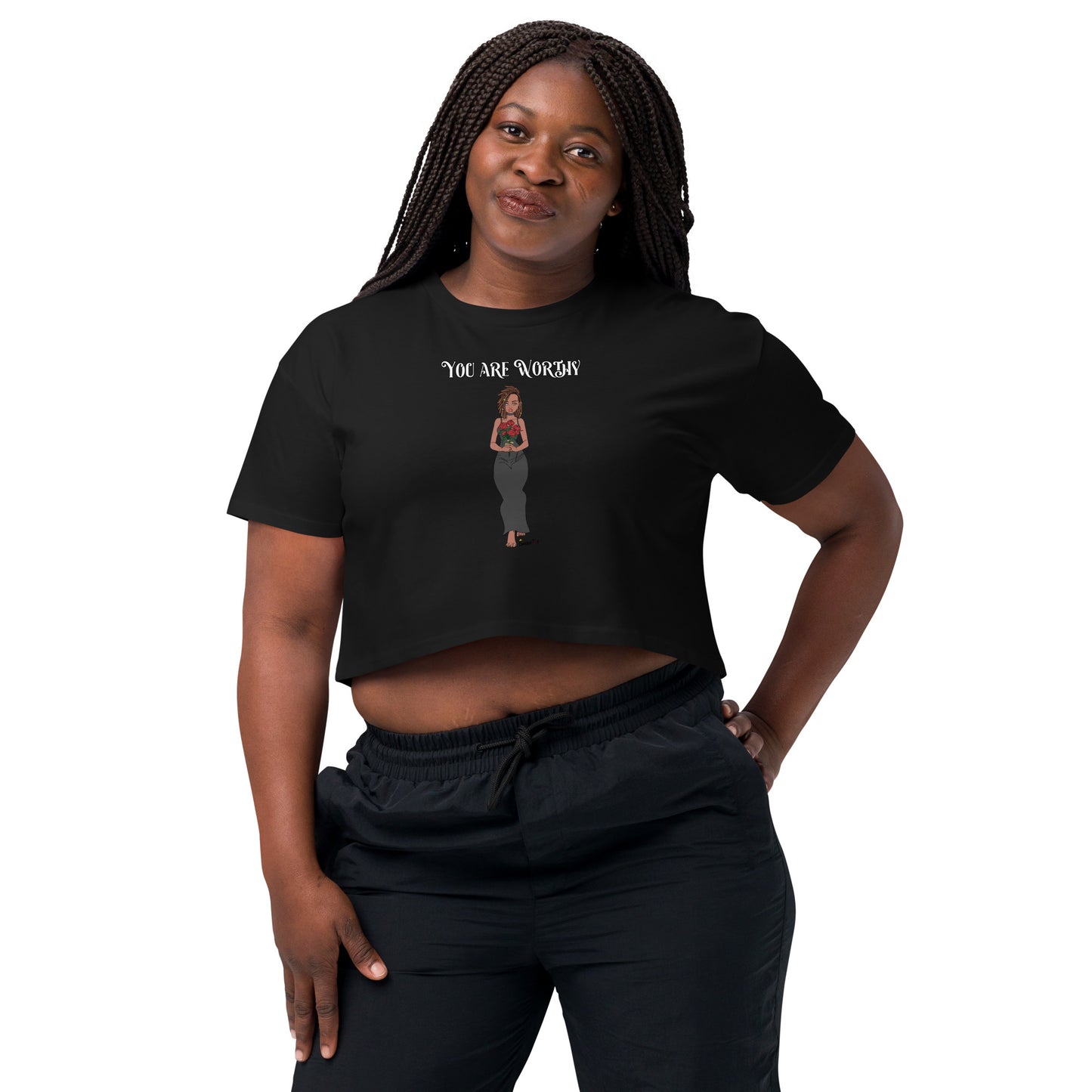 You are Worthy Women’s crop top